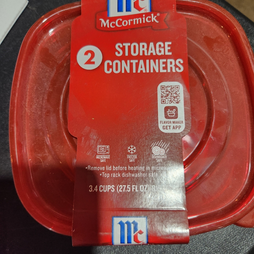 McCormick Red Storage Containers